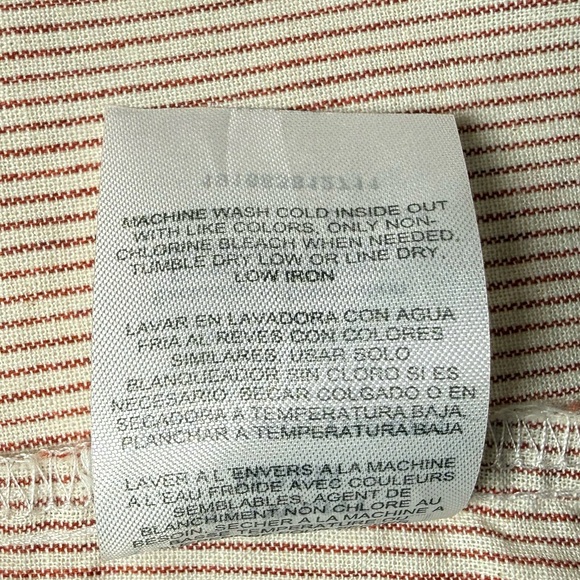 Wrangler Western Snap Shirt Women’s M Red Pinstripe Cotton Cowboy Top - Picture 8 of 11